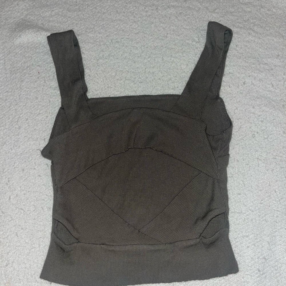 Dark Gray Knit Tube Top